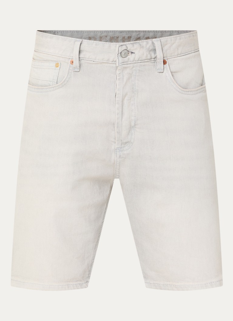 Denham Heren Ridge straight fit korte broek van denim in de kleur Grijs, maat: 33