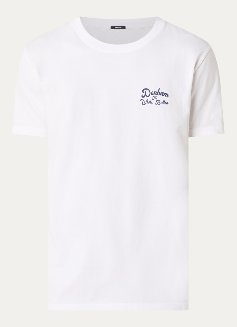 Denham Heren T-shirt bam front- en backprint in de kleur Wit, maat: XL