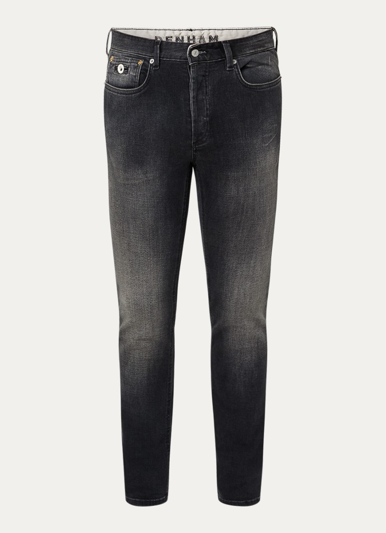 Denham Heren Razor Duke slim fit jeans met gekleurde wassing in de kleur Zwart, maat: 32/32