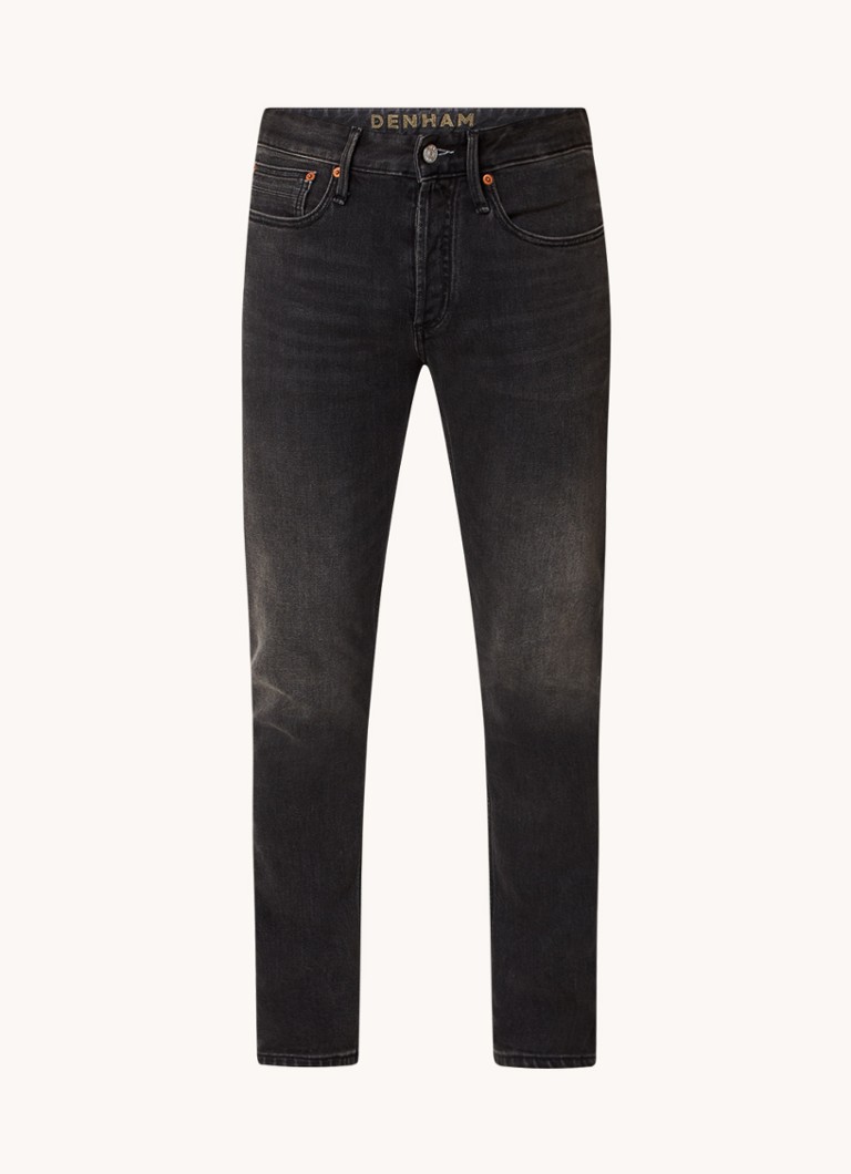 Denham Heren Razor slim fit jeans met gekleurde wassing in de kleur Zwart, maat: W36/L32