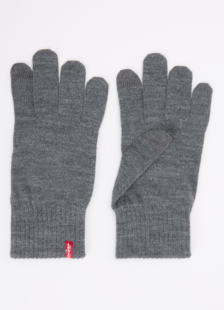 Levi's Heren Ben handschoenen in katoenblend in de kleur Donkergrijs