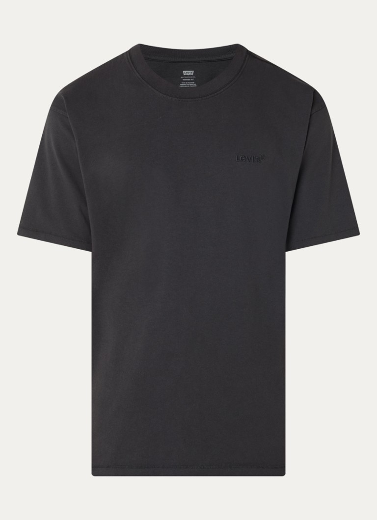 Levi's Heren T-shirt met logoborduring in de kleur Zwart