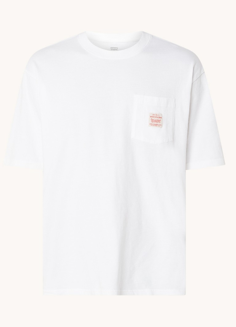 Levi's Heren T-shirt met logo in de kleur Wit