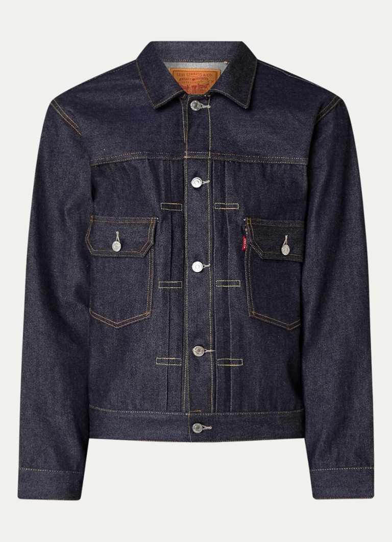 Levi's Heren Spijkerjas van katoen met klepzakken in de kleur Indigo