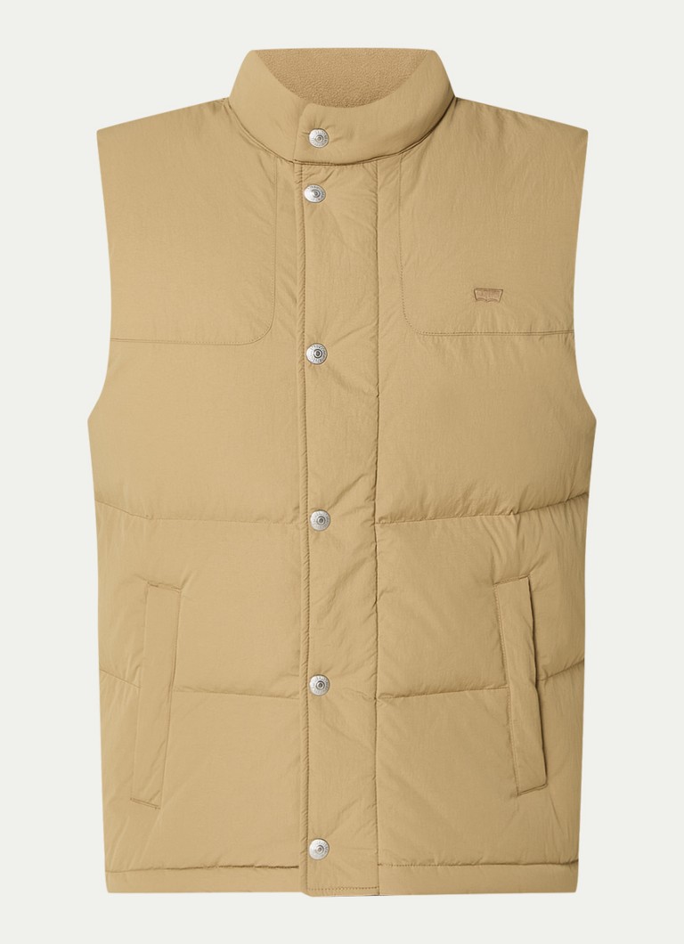 Levi's Heren Rockridge gewatteerde bodywarmer met donsvulling en ritszakken in de kleur Camel