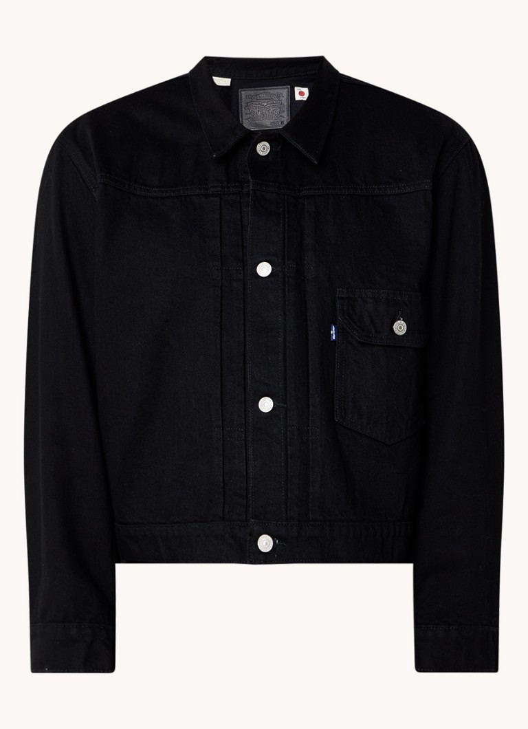 Levi's Heren Spijkerjas met klepzak in de kleur Zwart