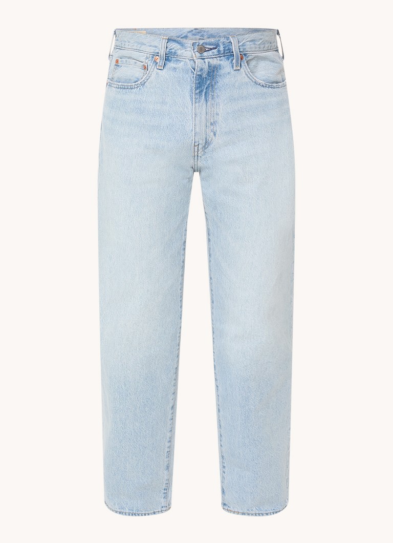 Levi's Heren 568 straight leg jeans met lichte wassing in de kleur Indigo