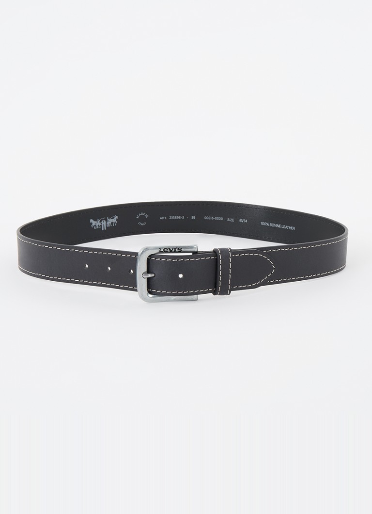 Levi's Heren Loire riem van leer in de kleur Zwart