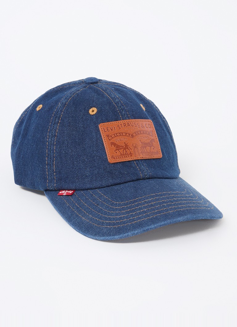 Levi's Heren Relaxed Dad pet van denim met logo in de kleur Indigo