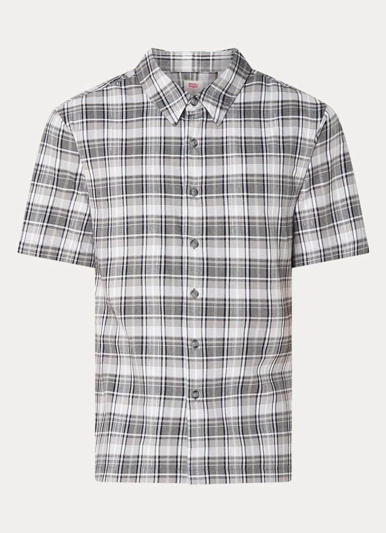 Levi's Heren Regular fit overhemd met ruitdessin in de kleur Grijs