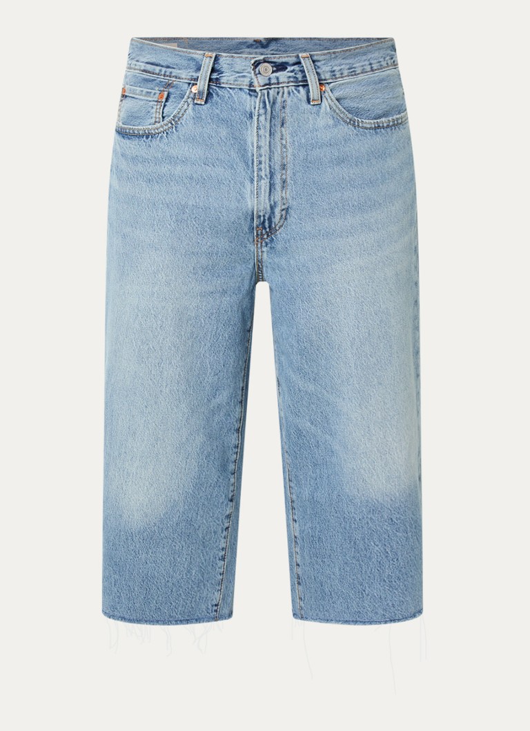 Levi's Heren 478 wide fit korte broek van denim met lichte wassing in de kleur Indigo