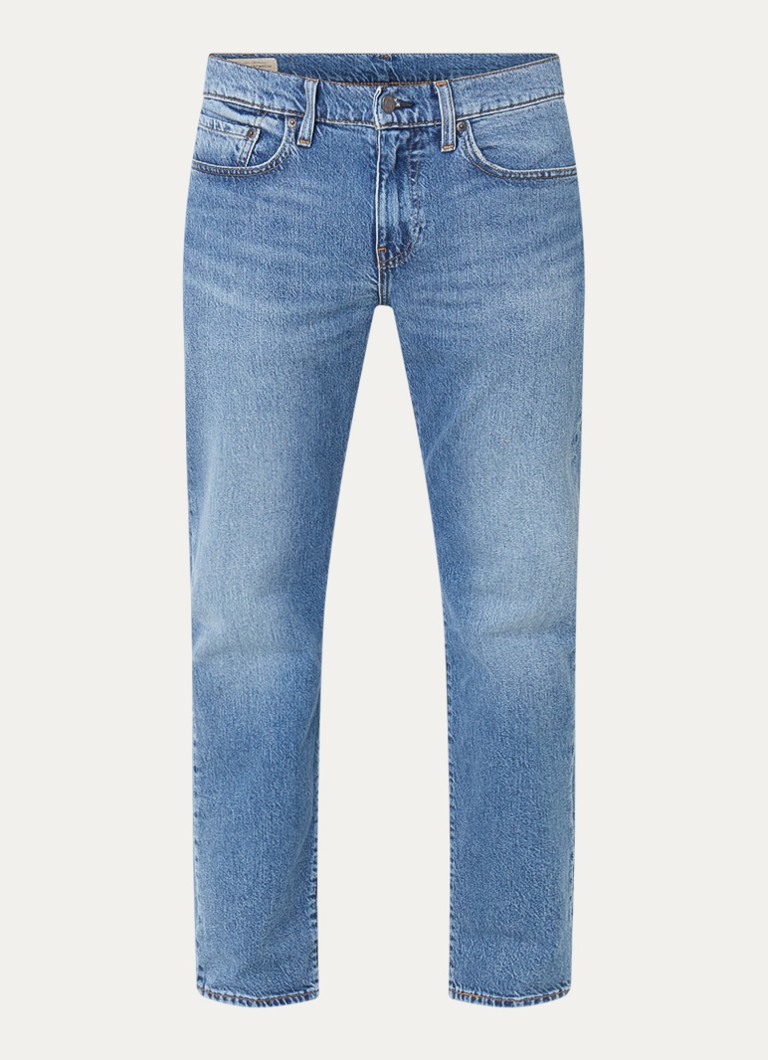 Levi's Heren 502 tapered jeans met medium wassing in de kleur Indigo
