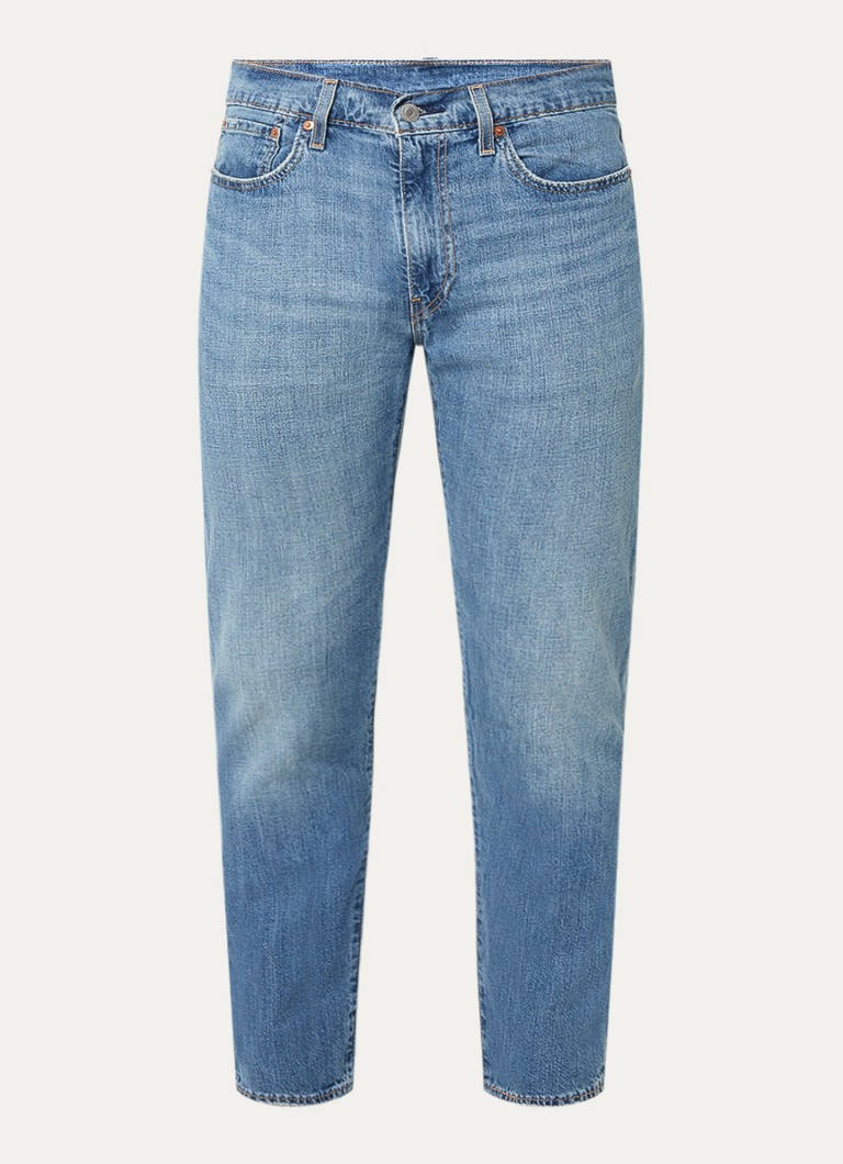Levi's Heren 502 tapered fit jeans in linnenblend met medium wassing in de kleur Indigo