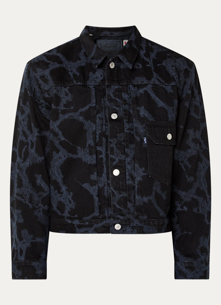 Levi's Heren Spijkerjas met borduring in de kleur Zwart
