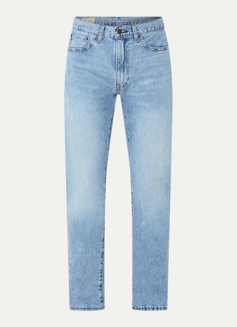 Levi's Heren 505 straight leg jeans met lichte wassing in de kleur Indigo