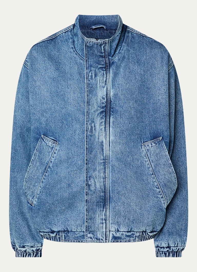 Levi's Heren Highland spijkerjas met opstaande kraag en steekzakken in de kleur Staalblauw