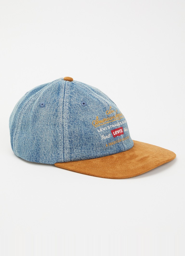 Levi's Heren Relaxed Dad pet van denim met logoborduring in de kleur Blauw