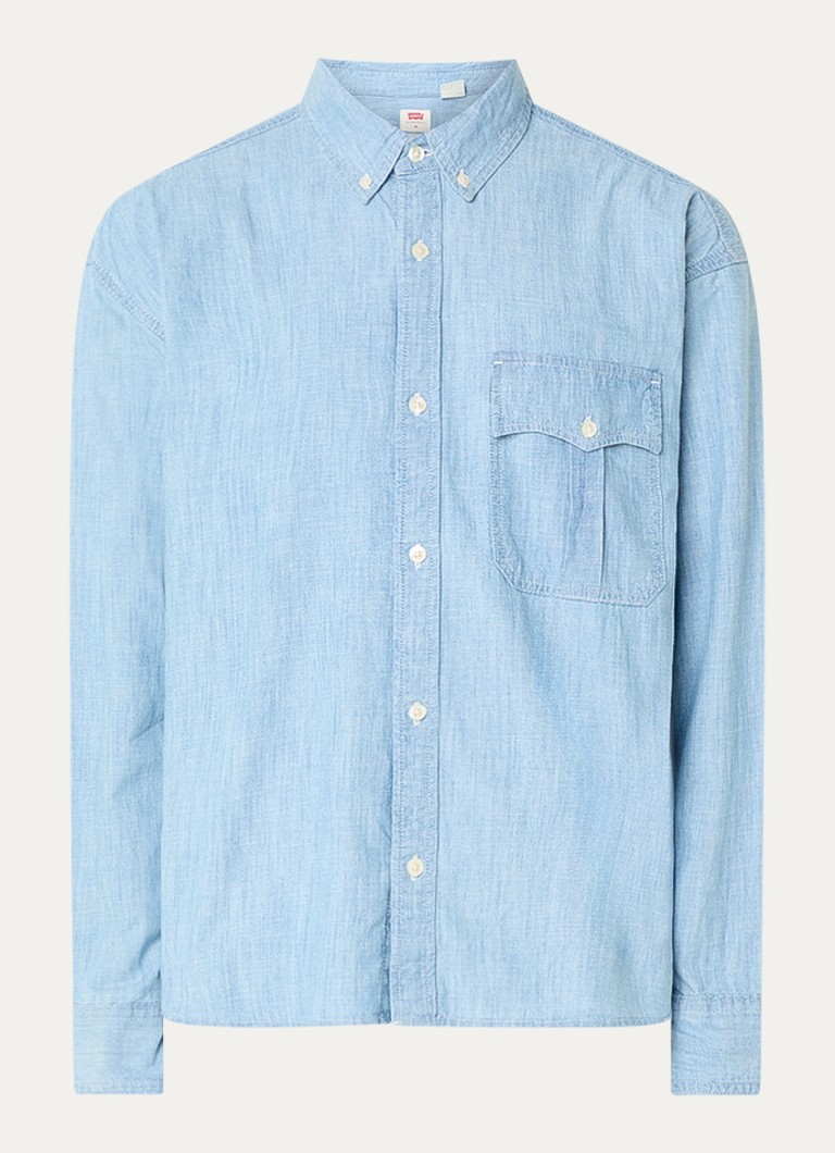 Levi's Heren Regular fit overhemd van chambray in de kleur Indigo