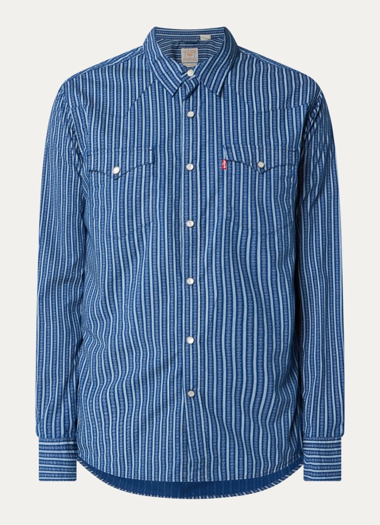 Levi's Heren Regular fit overhemd met grafische print in de kleur Indigo