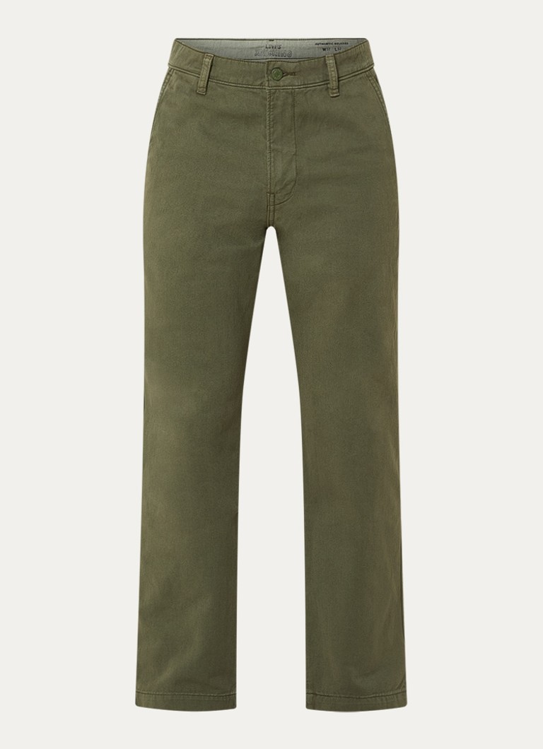 Levi's Heren XX straight fit chino met steekzakken in de kleur Olijfgroen