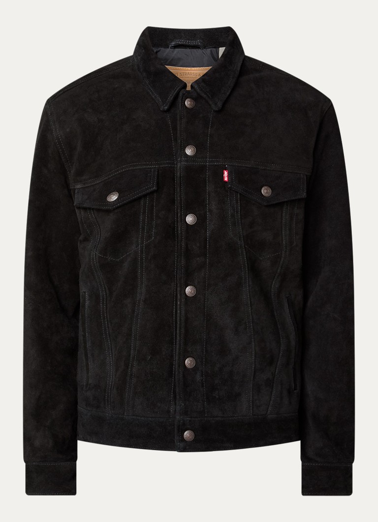 Levi's Heren Highland jack van suède met steekzakken in de kleur Zwart