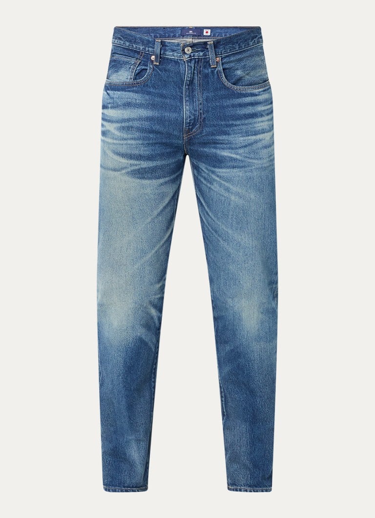 Levi's Heren 505 slim fit jeans met medium wassing in de kleur Indigo
