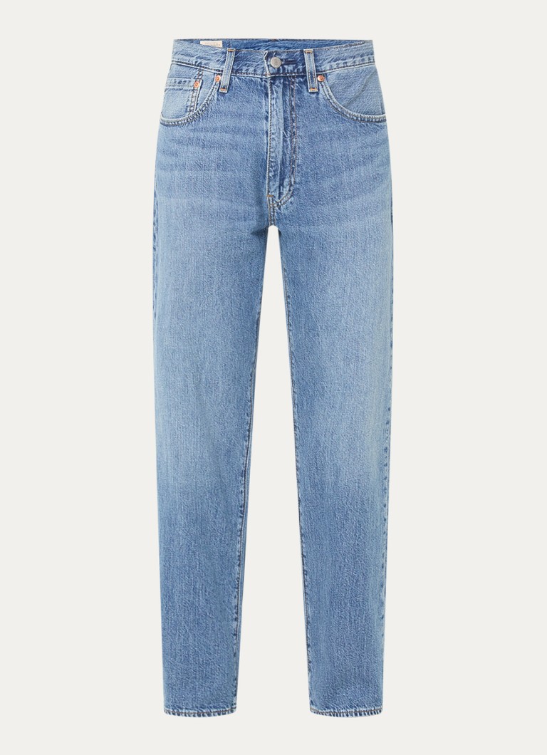 Levi's Heren 555 straight fit jeans met medium wassing in de kleur Indigo