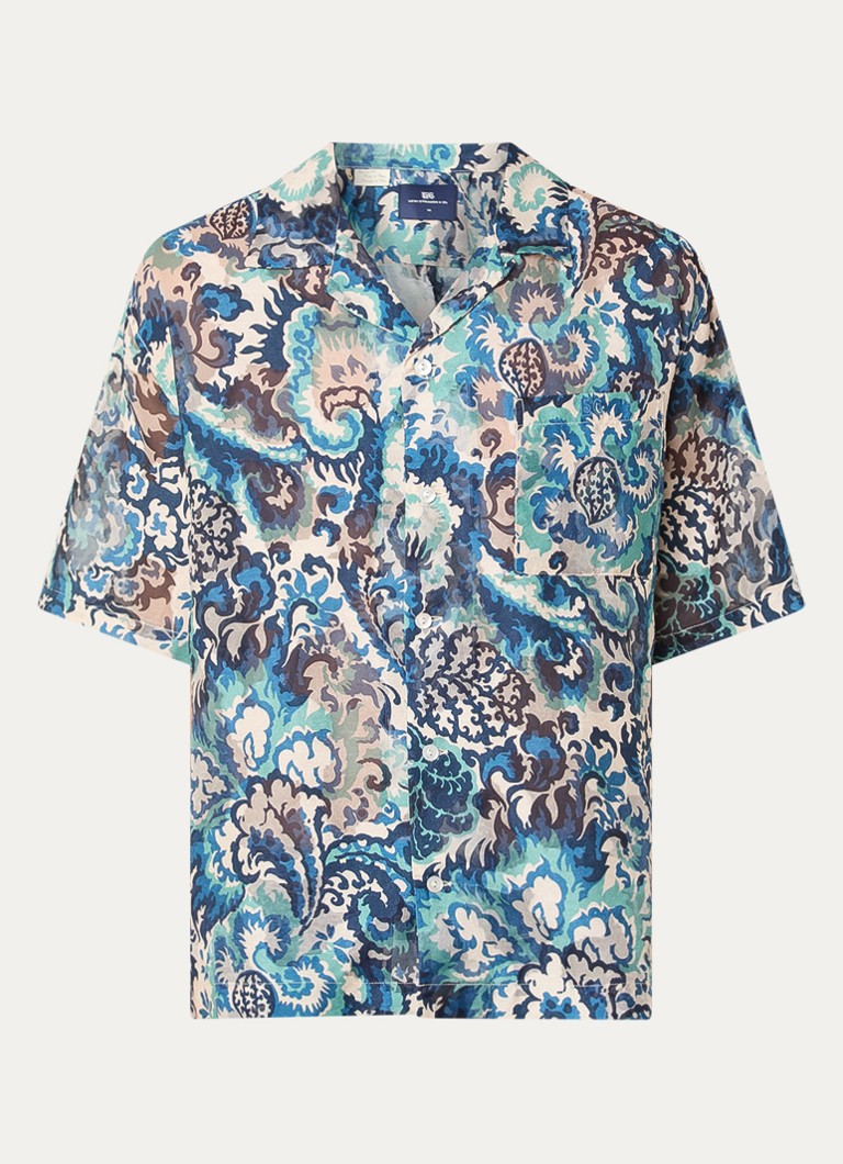 Levi's Heren Camp overhemd print en borstzak in de kleur Donkerblauw