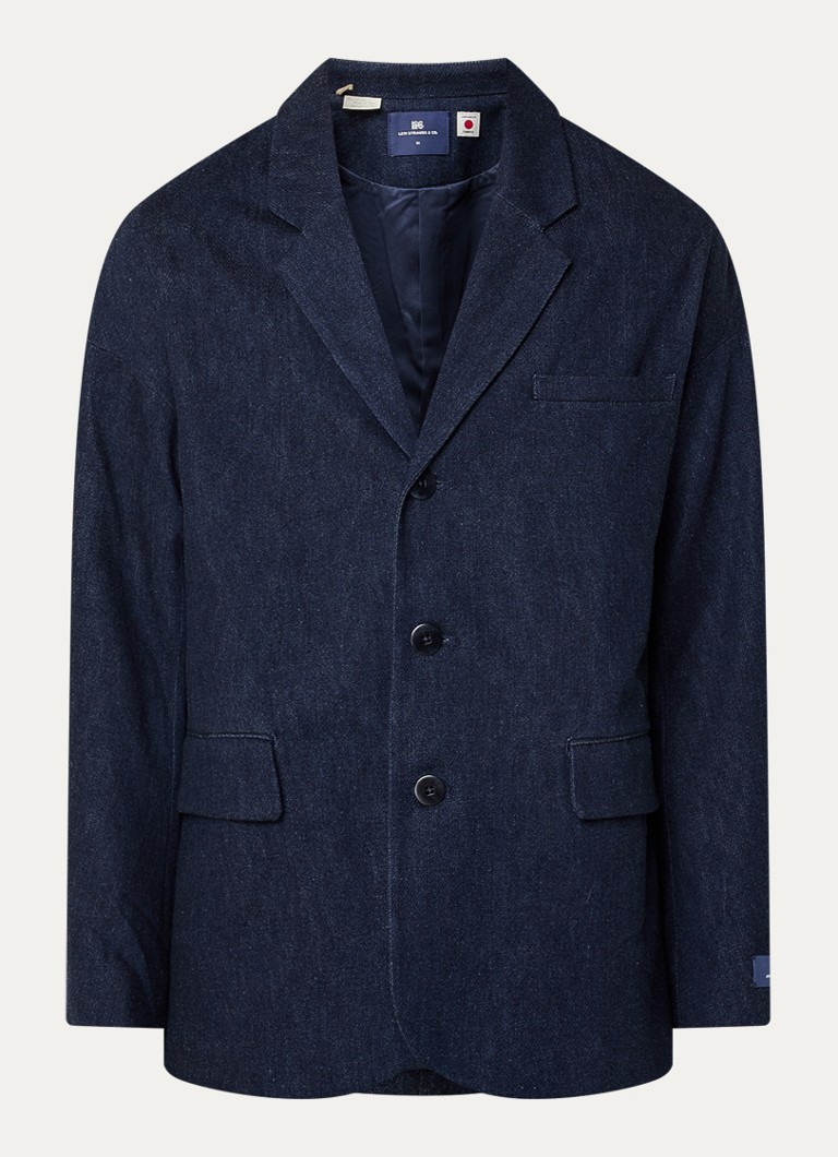 Levi's Heren Regular fit colbert van denim met klepzakken in de kleur Indigo