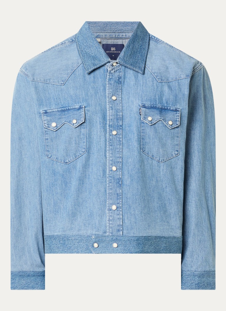 Levi's Heren Regular fit overhemd met borstzakken in de kleur Indigo