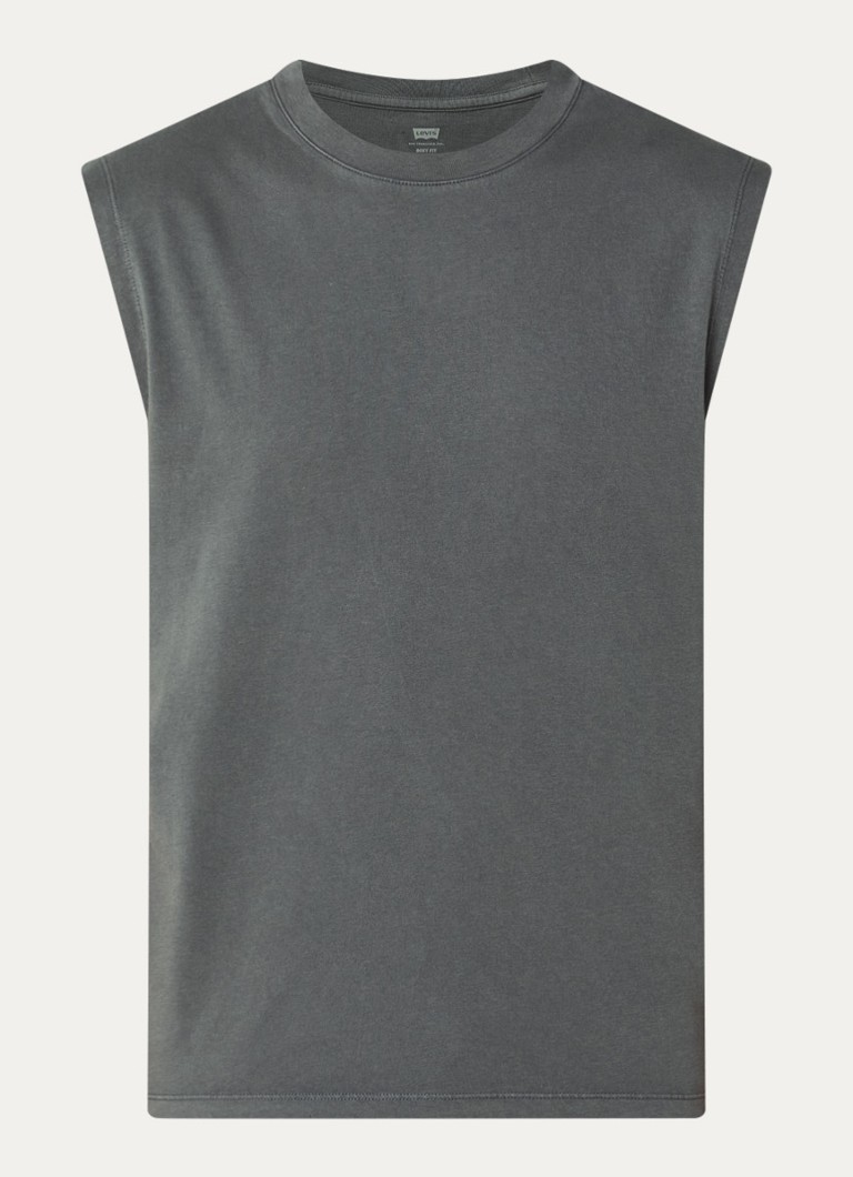 Levi's Heren Tanktop met ronde hals in de kleur Donkergrijs