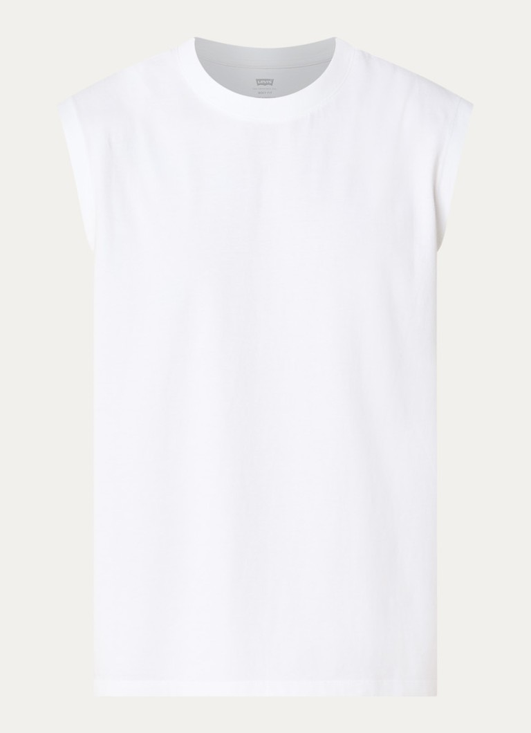 Levi's Heren Tanktop met ronde hals in de kleur Wit