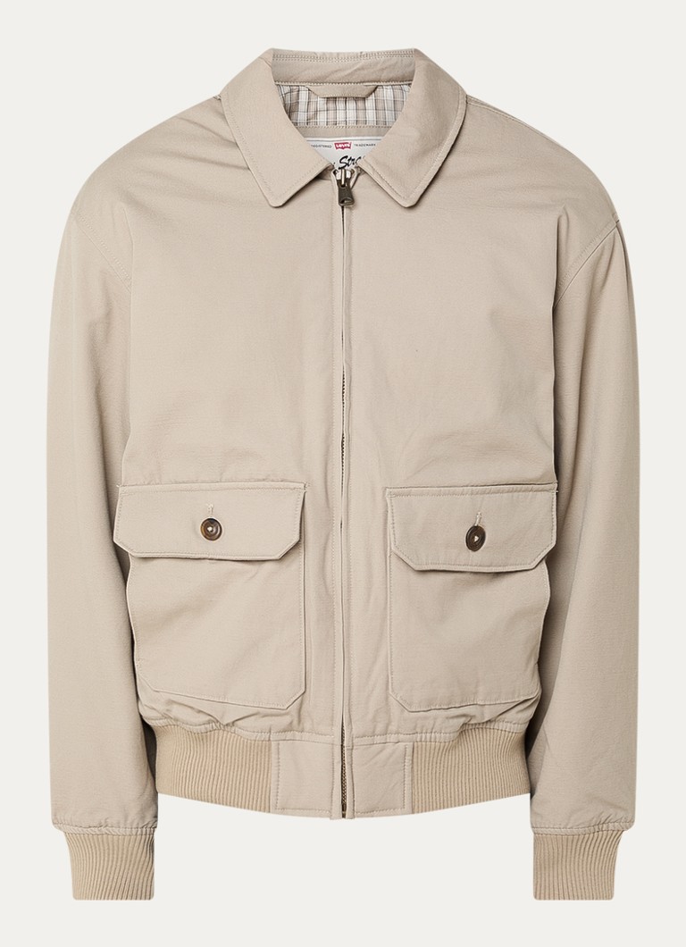Levi's Heren Cortland bomberjack met klepzakken in de kleur Donkerbeige