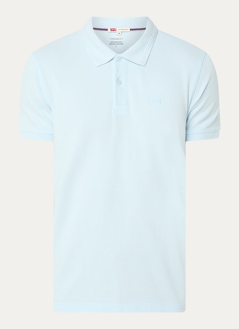 Levi's Heren Regular fit polo met logoborduring in de kleur Lichtblauw