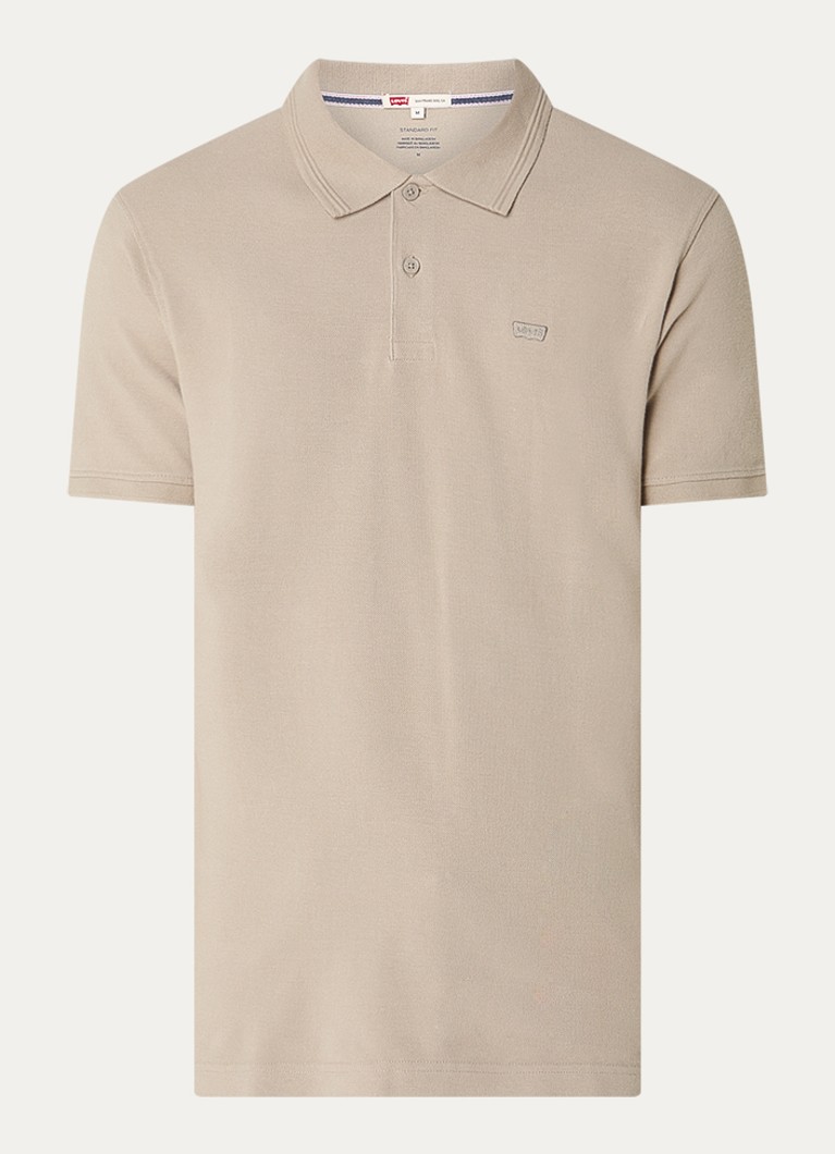 Levi's Heren Regular fit polo met logoborduring in de kleur Beige