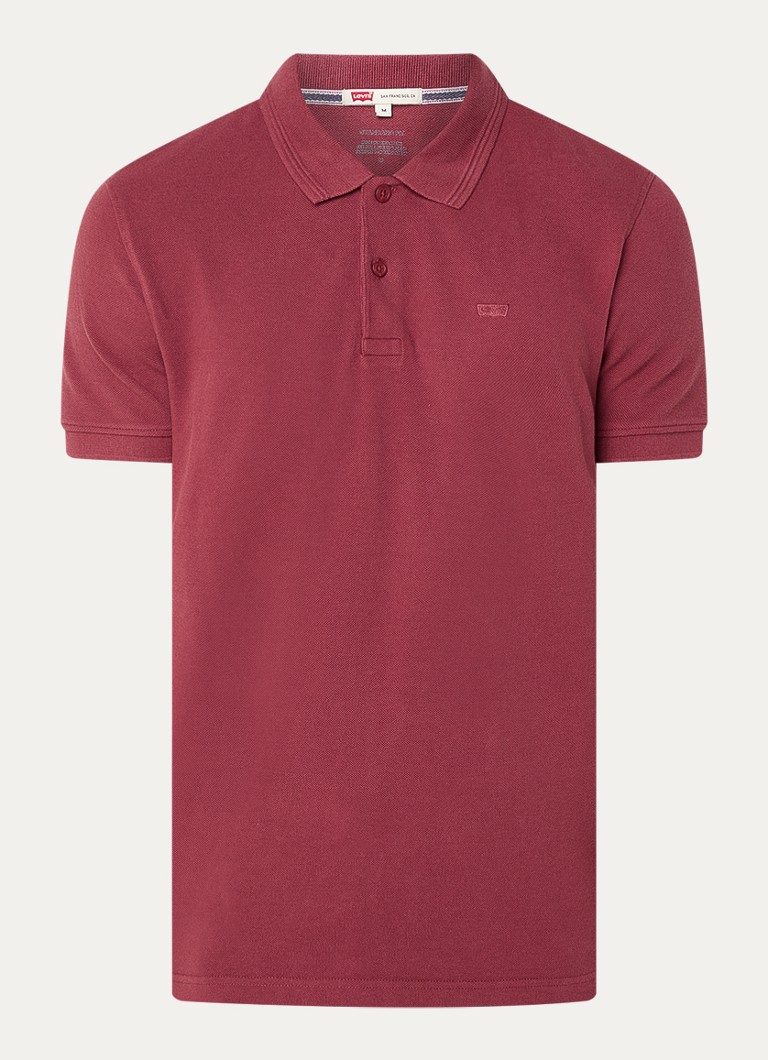 Levi's Heren Regular fit polo met logo in de kleur Bordeauxrood