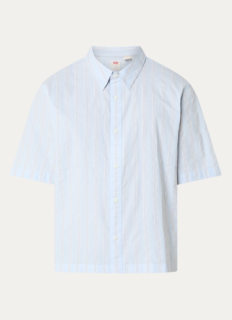 Levi's Heren Lama comfort fit overhemd met streepprint in de kleur Lichtblauw