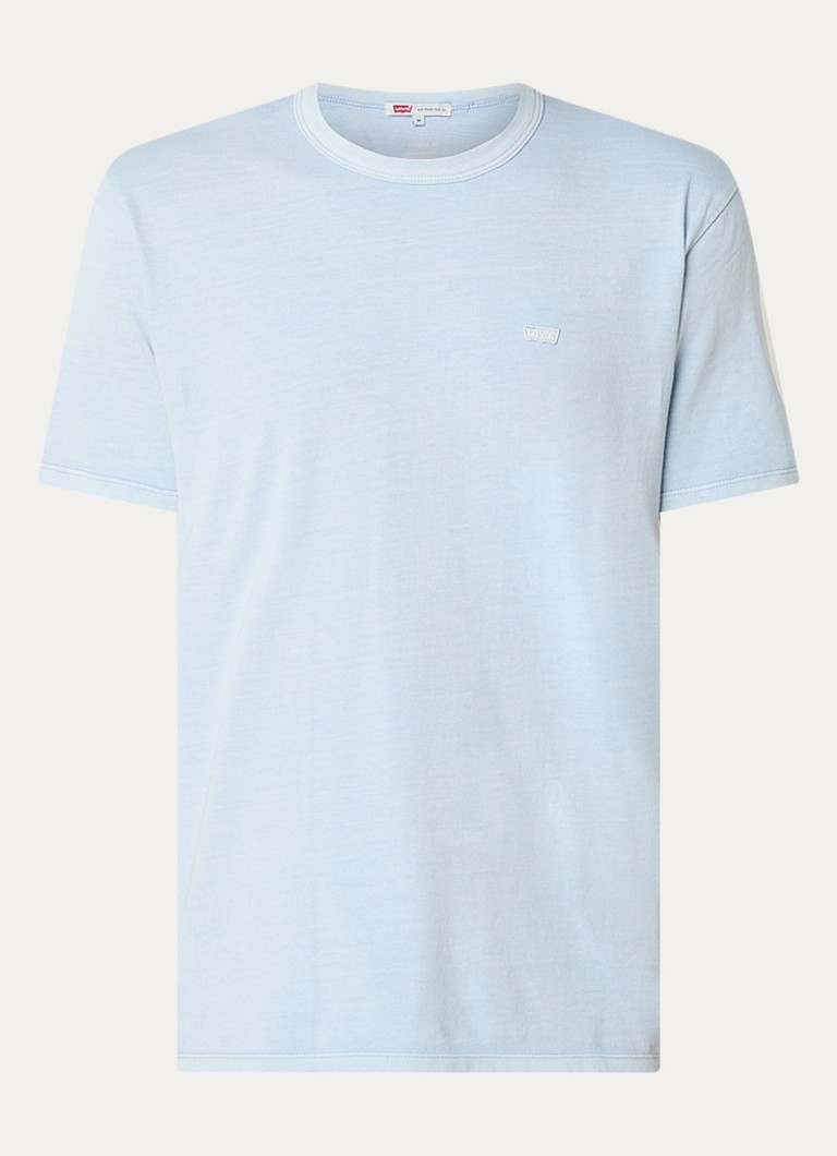 Levi's Heren T-shirt met logoborduring in de kleur Blauwgrijs