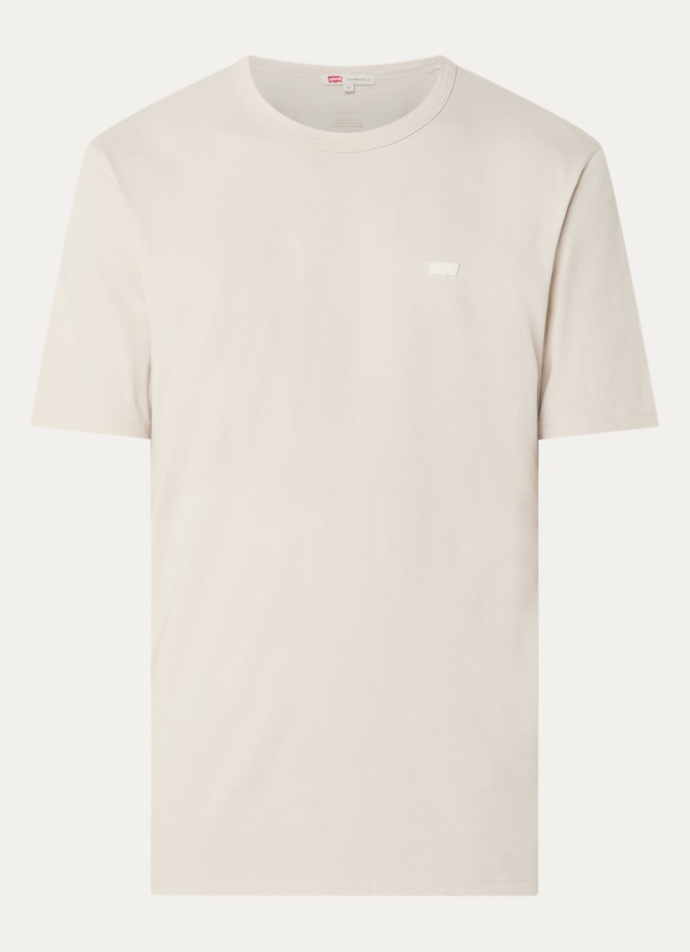 Levi's Heren T-shirt met logo in de kleur Creme