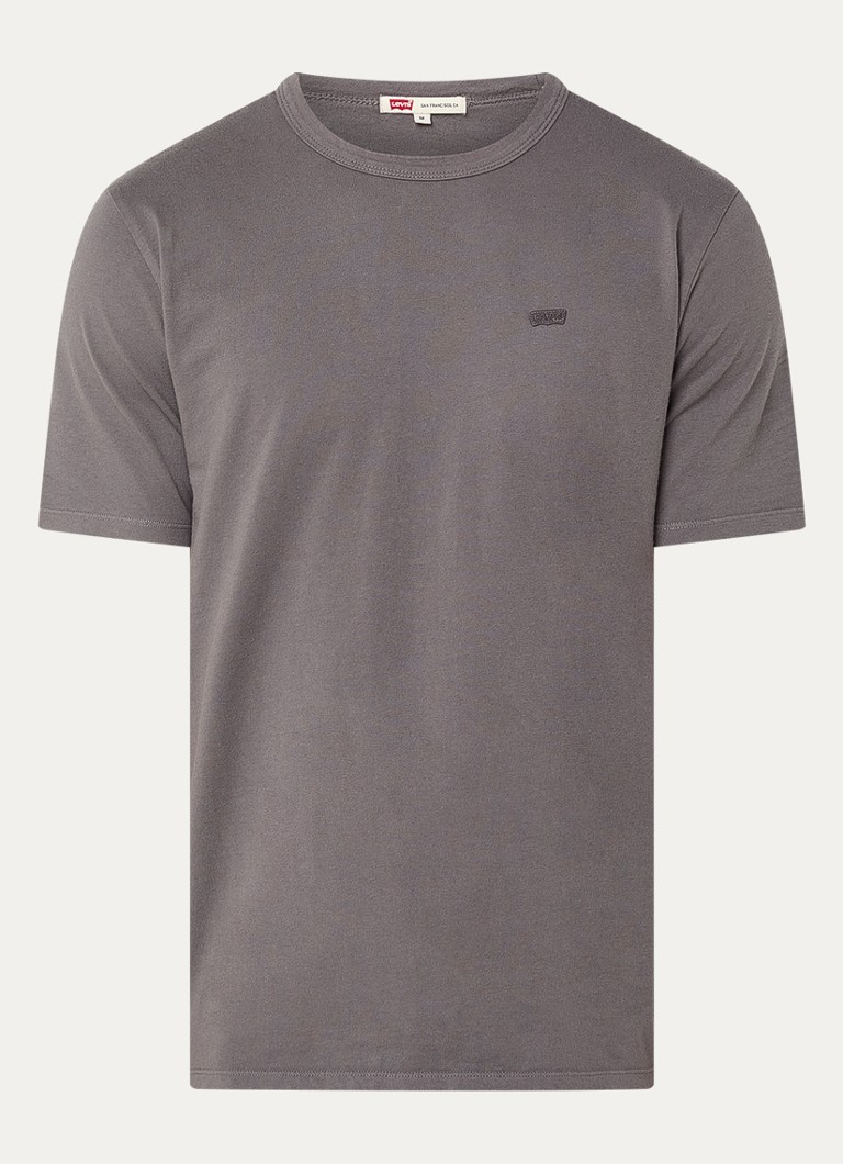 Levi's Heren T-shirt met logoborduring in de kleur Donkergrijs