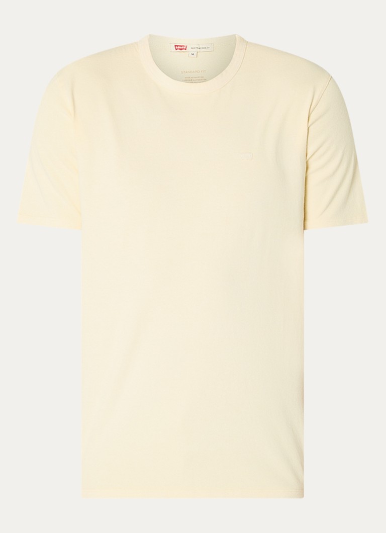 Levi's Heren T-shirt met logoborduring in de kleur Lichtgeel