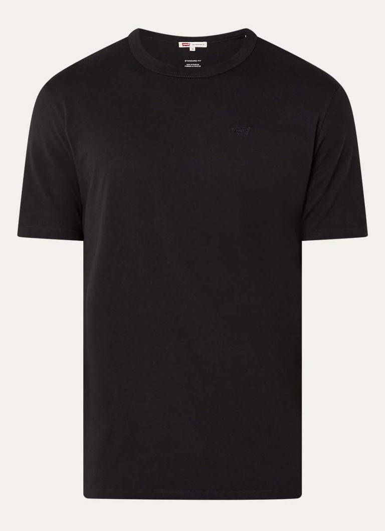 Levi's Heren T-shirt met logoborduring in de kleur Zwart