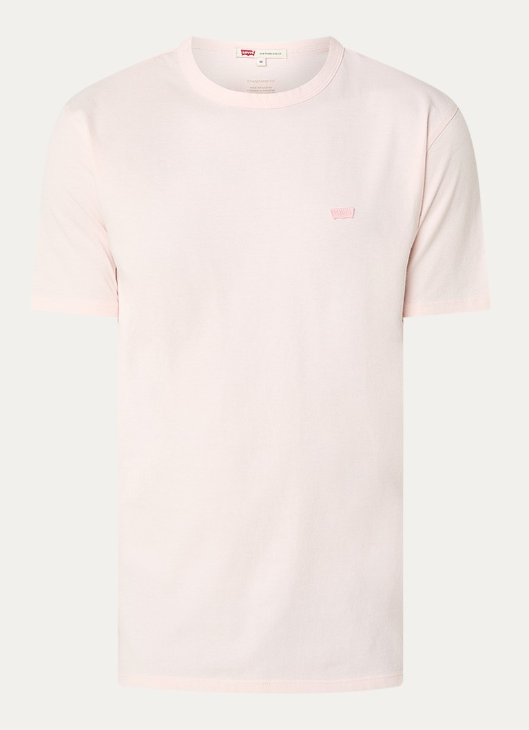 Levi's Heren T-shirt met logo in de kleur Lichtroze