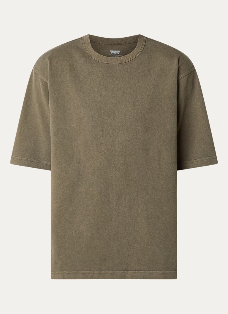 Levi's Heren T-shirt met ronde hals in de kleur Bronsgroen