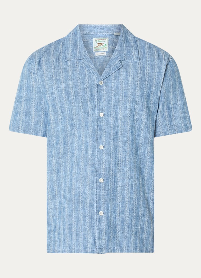 Levi's Heren regular fit overhemd met print in de kleur Lichtblauw