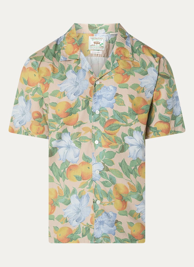 Levi's Heren Regular fit overhemd met print in de kleur Beige