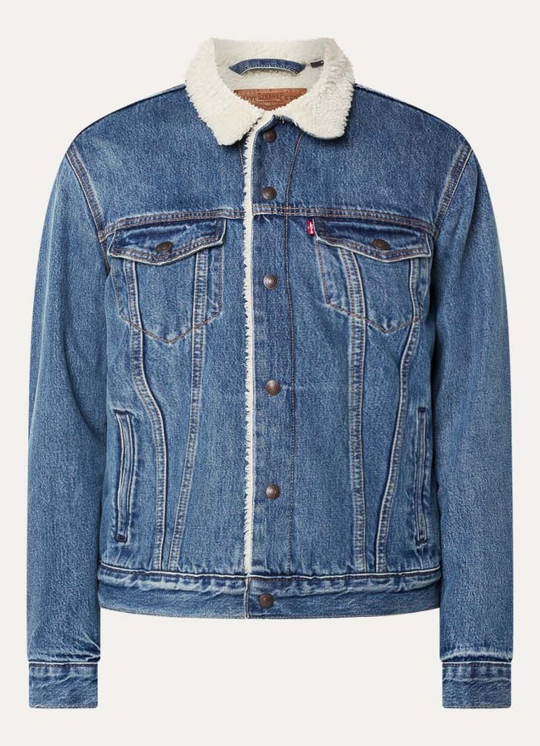 Levi's Heren Type 3 spijkerjas met teddy voering en borstzakken in de kleur Indigo