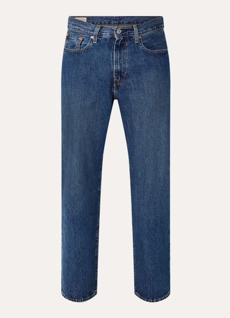 Levi's Heren 568 straight leg jeans met medium wassing in de kleur Indigo