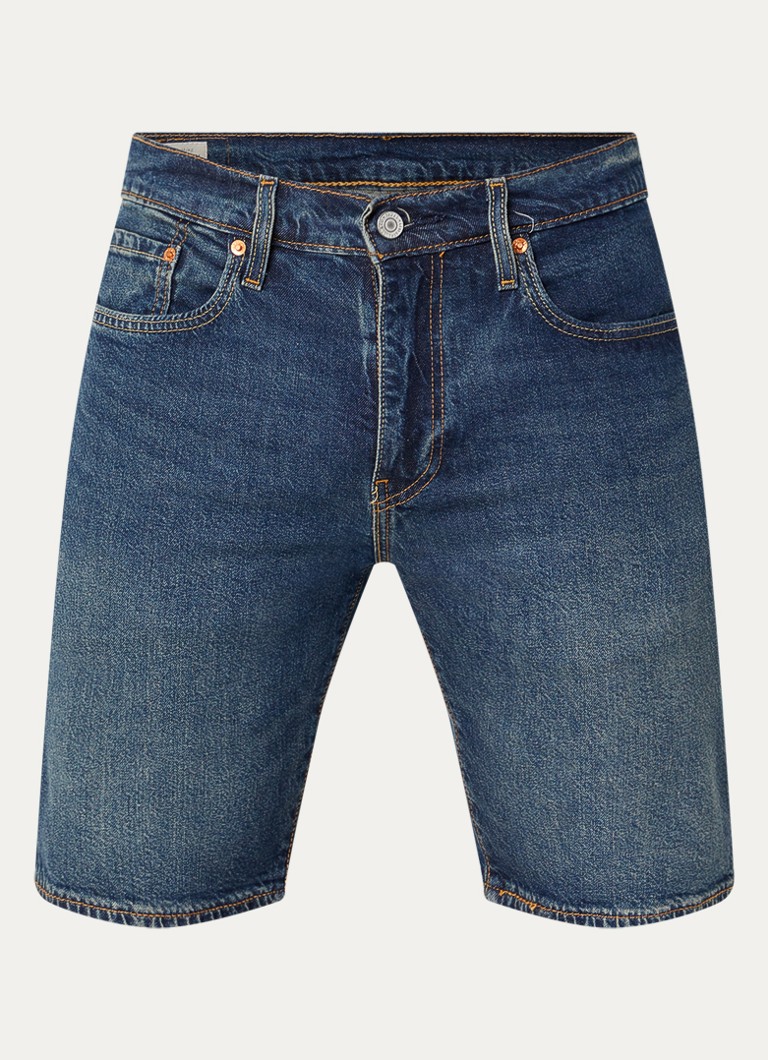 Levi's Heren 405 slim fit korte broek van denim met donkere wassing in de kleur Indigo