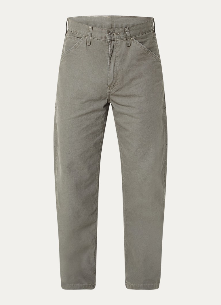 Levi's Heren 568 loose fit cargobroek met steekzakken in de kleur Olijfgroen